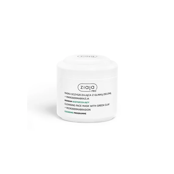 ZiajaPro tisztító program arcpakolás zöld agyaggal + mikrodermabrázió 250 ml